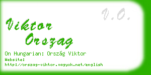 viktor orszag business card